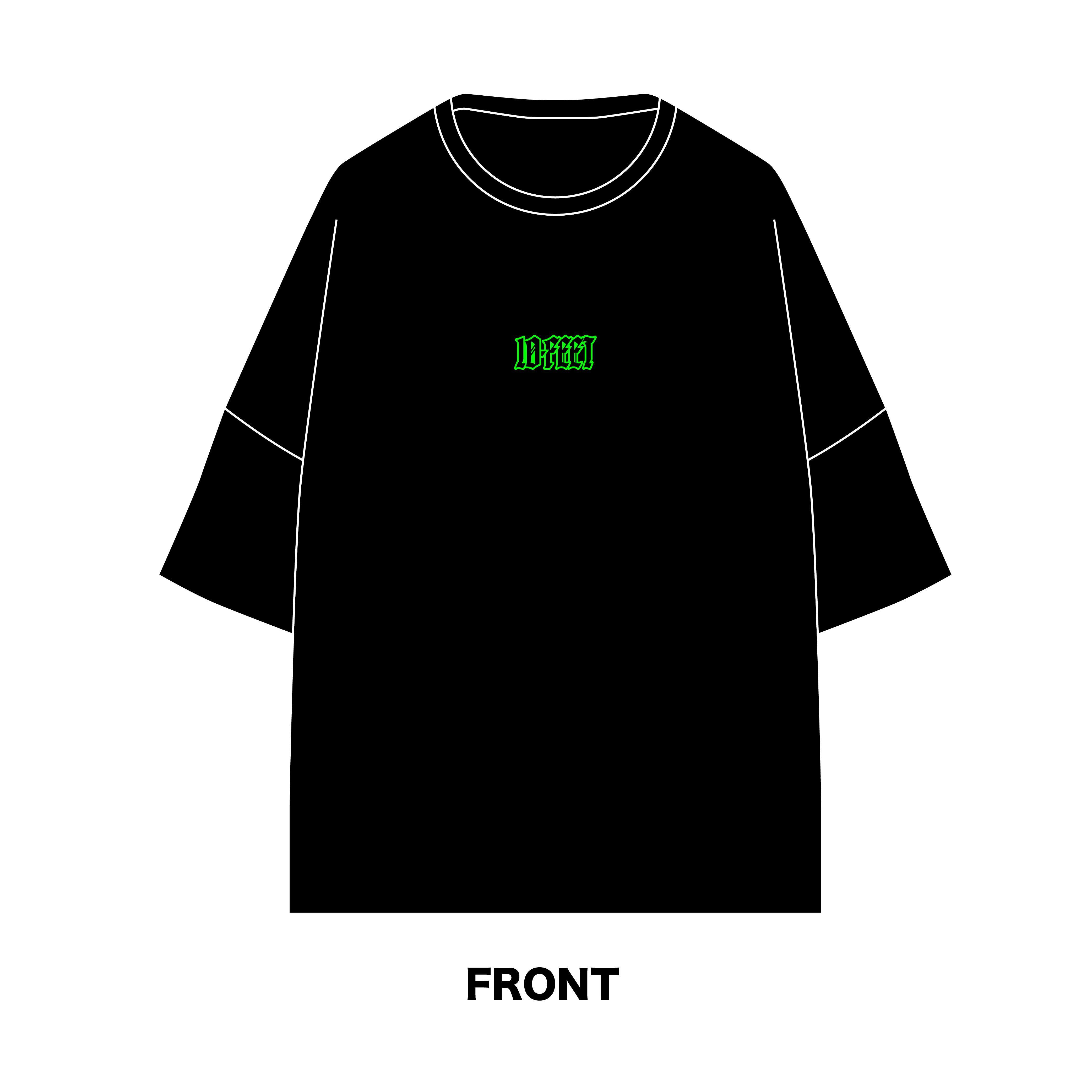 NOISY LOGO ビッグシルエットTシャツ(ブラック)