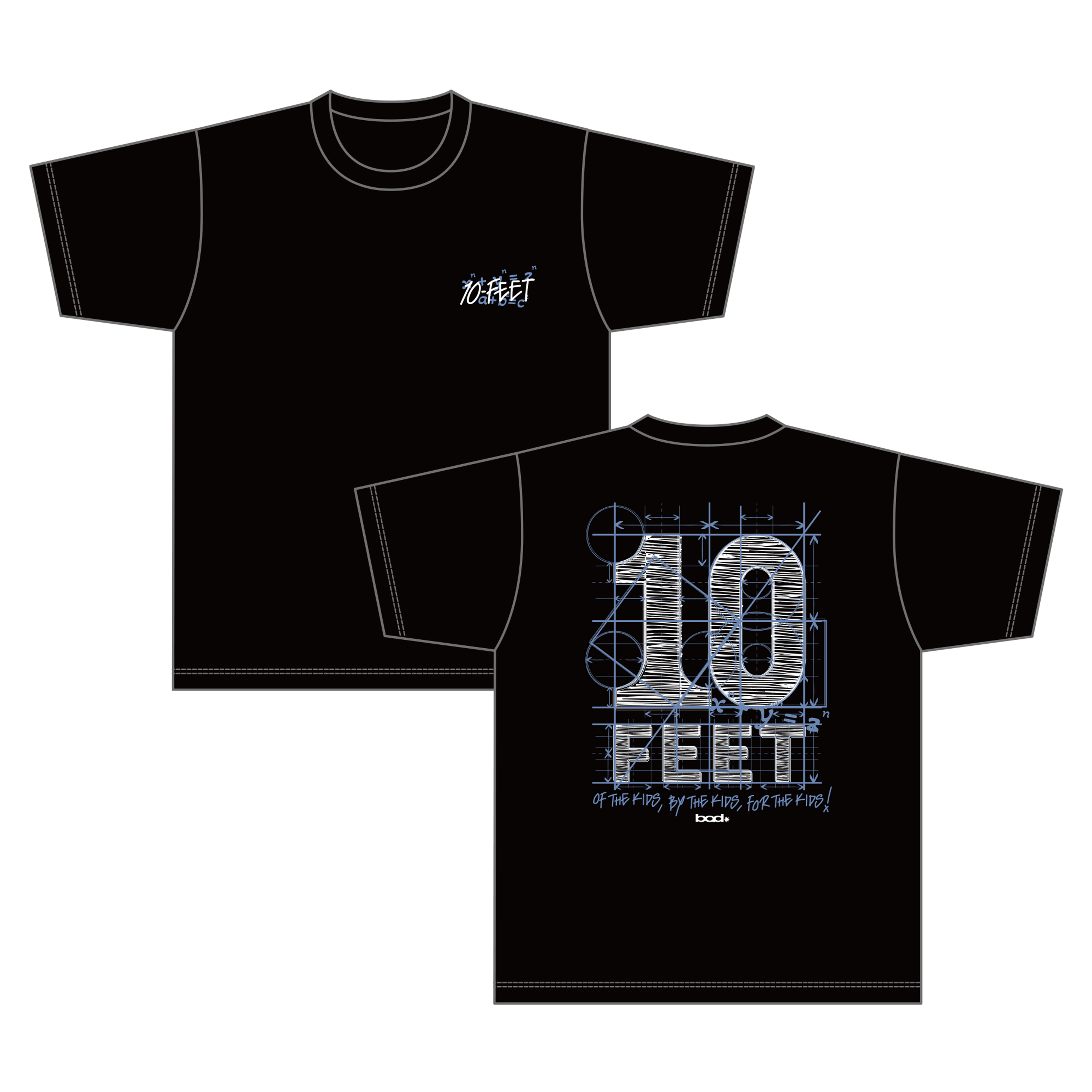 10-FEET幾何学Tシャツ（黒）