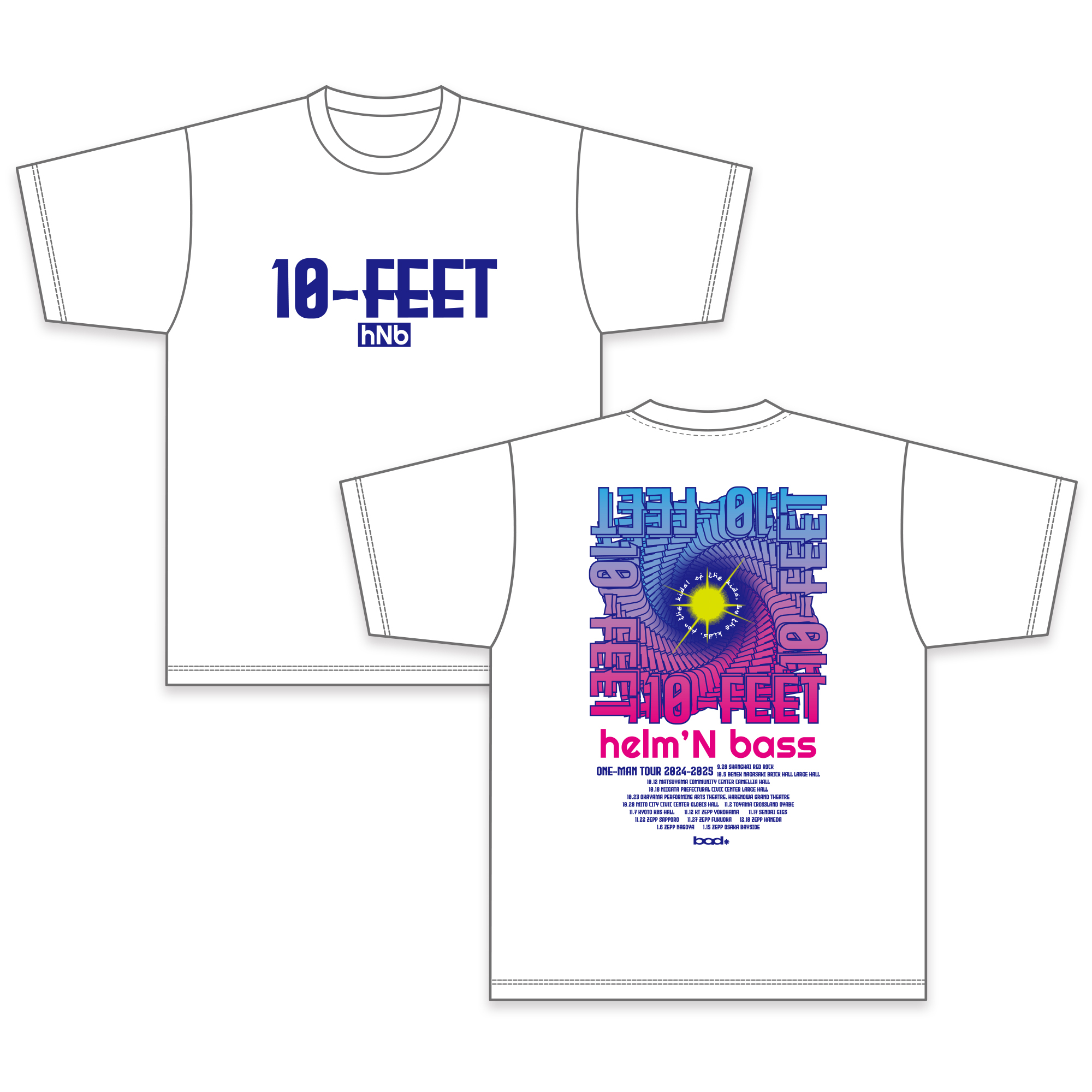 10-FEET hNb TOUR Tシャツ（白）