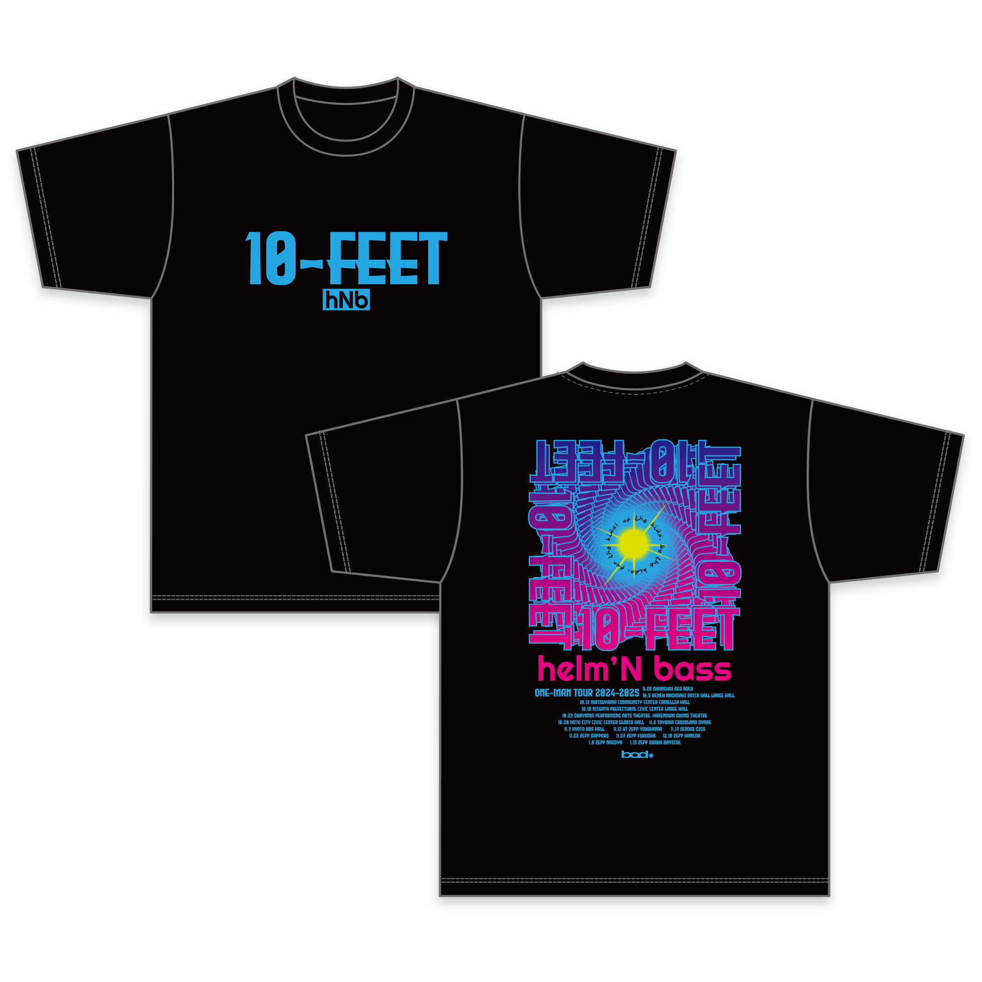 10-FEET hNb TOUR Tシャツ（黒）