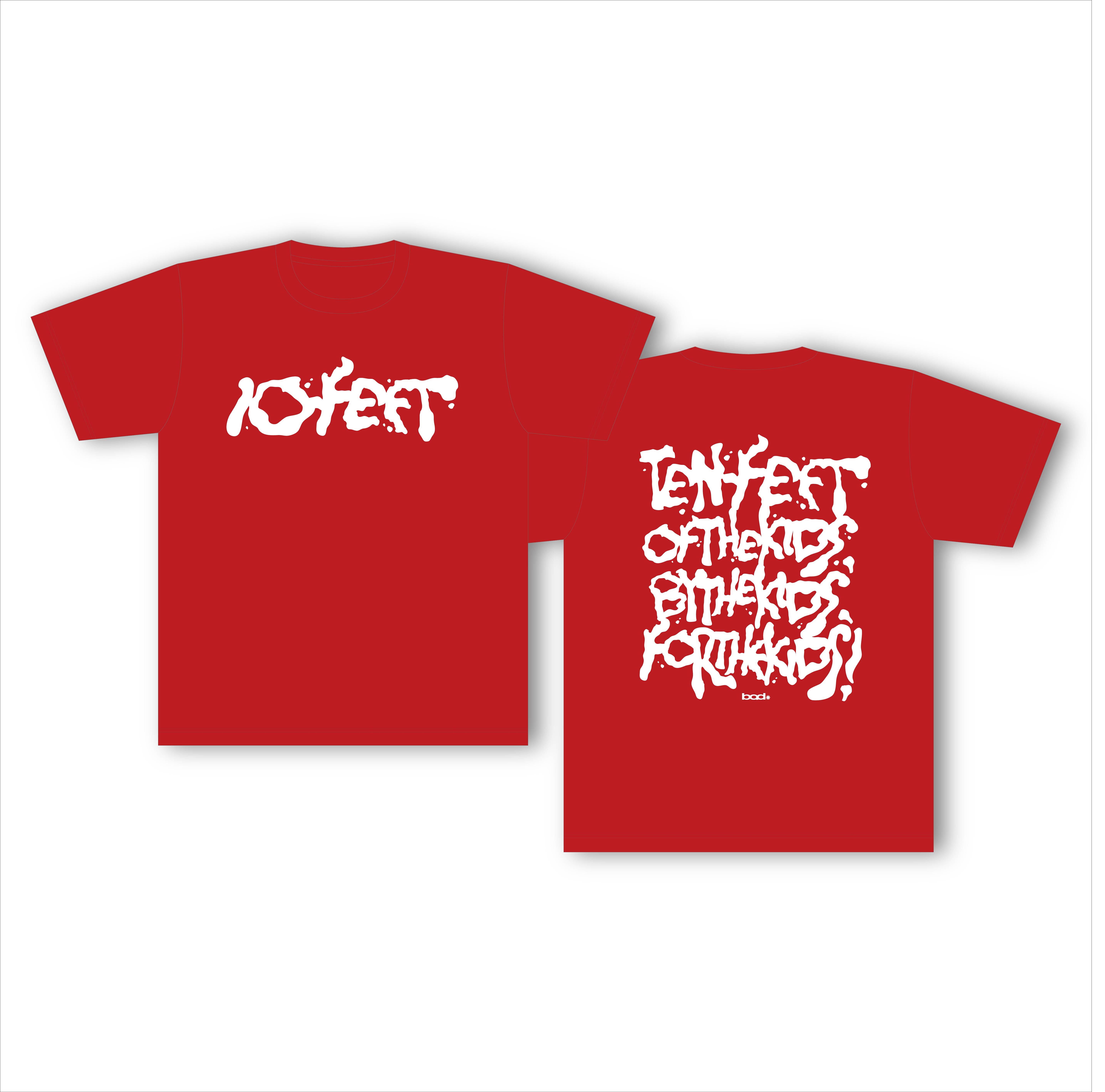 10-FEETドリップロゴドライTシャツ（赤）