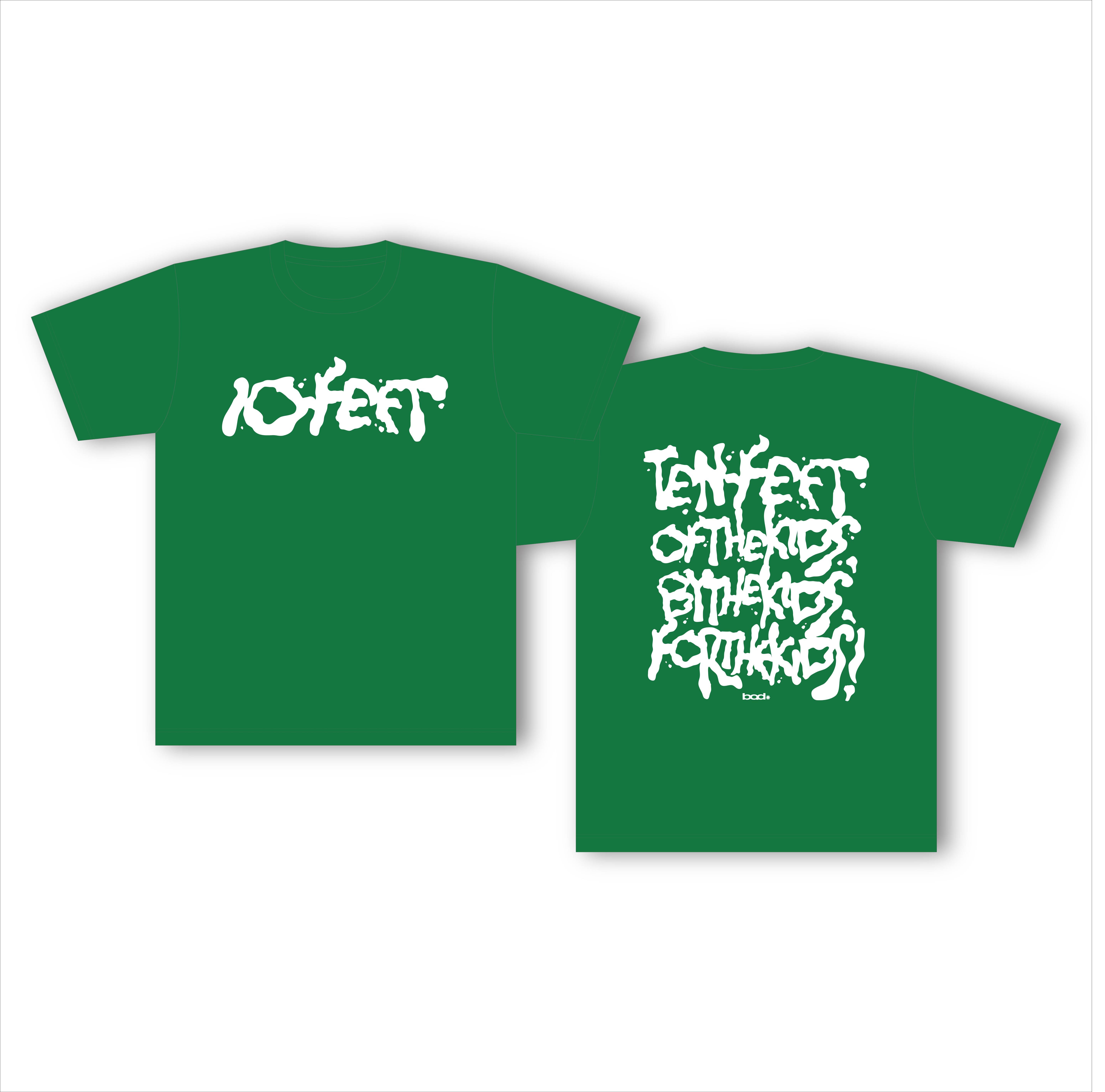 10-FEETドリップロゴドライTシャツ（緑）
