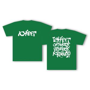 10-FEETドリップロゴドライTシャツ（緑）