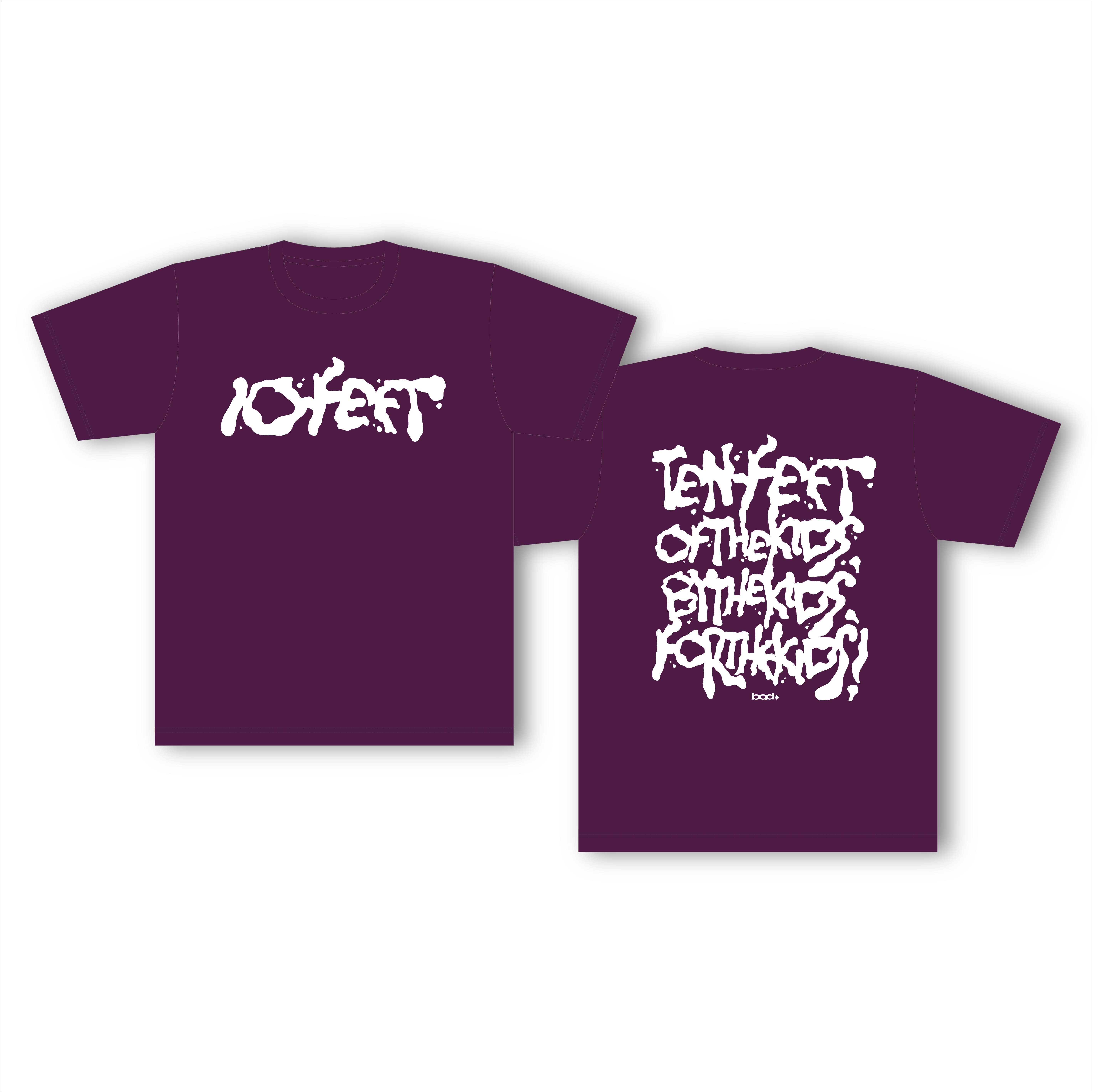 10-FEETドリップロゴドライTシャツ（紫）