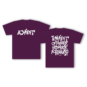 10-FEETドリップロゴドライTシャツ（紫）