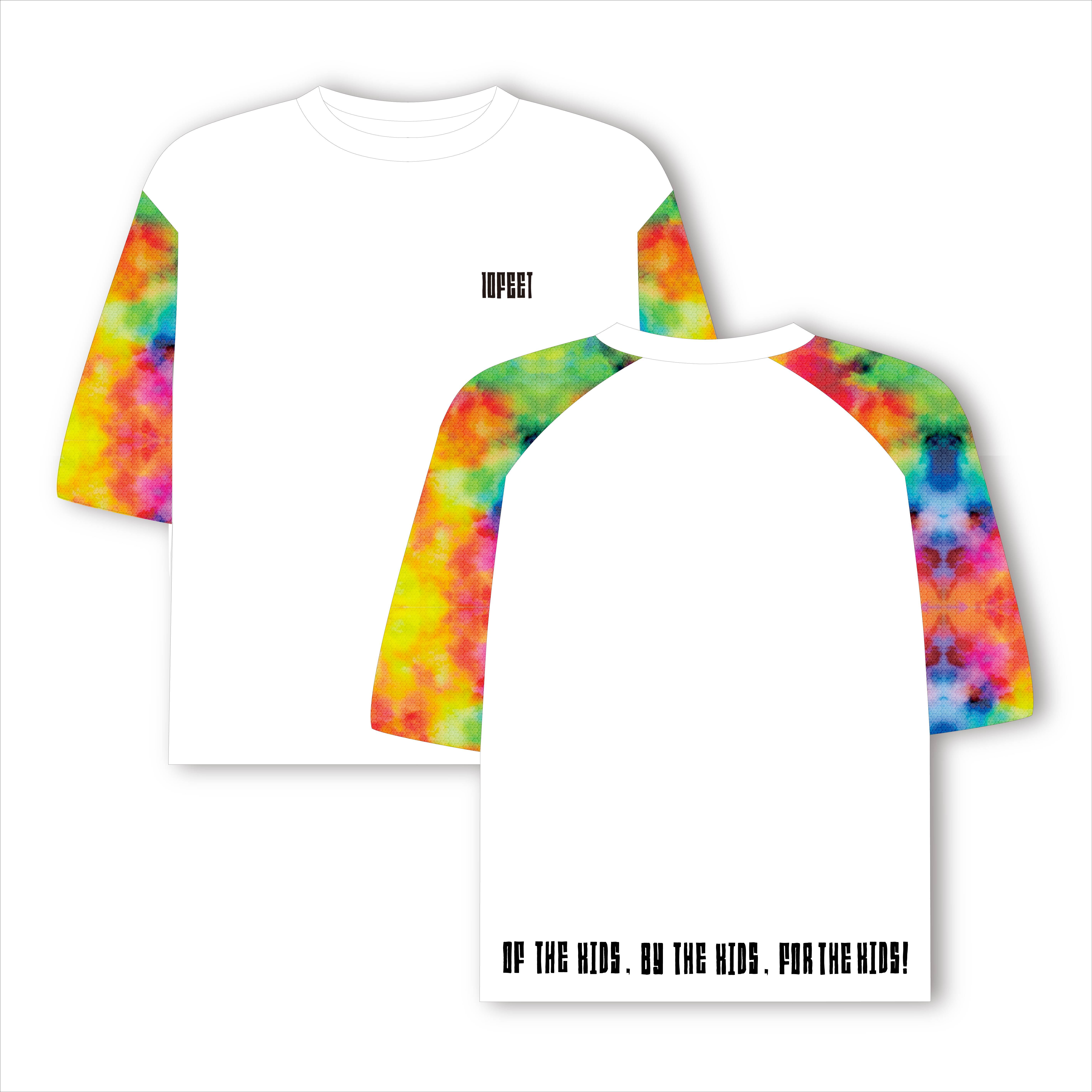 10-FEET 5分袖切替タイダイドライTシャツ（ネオン） 
