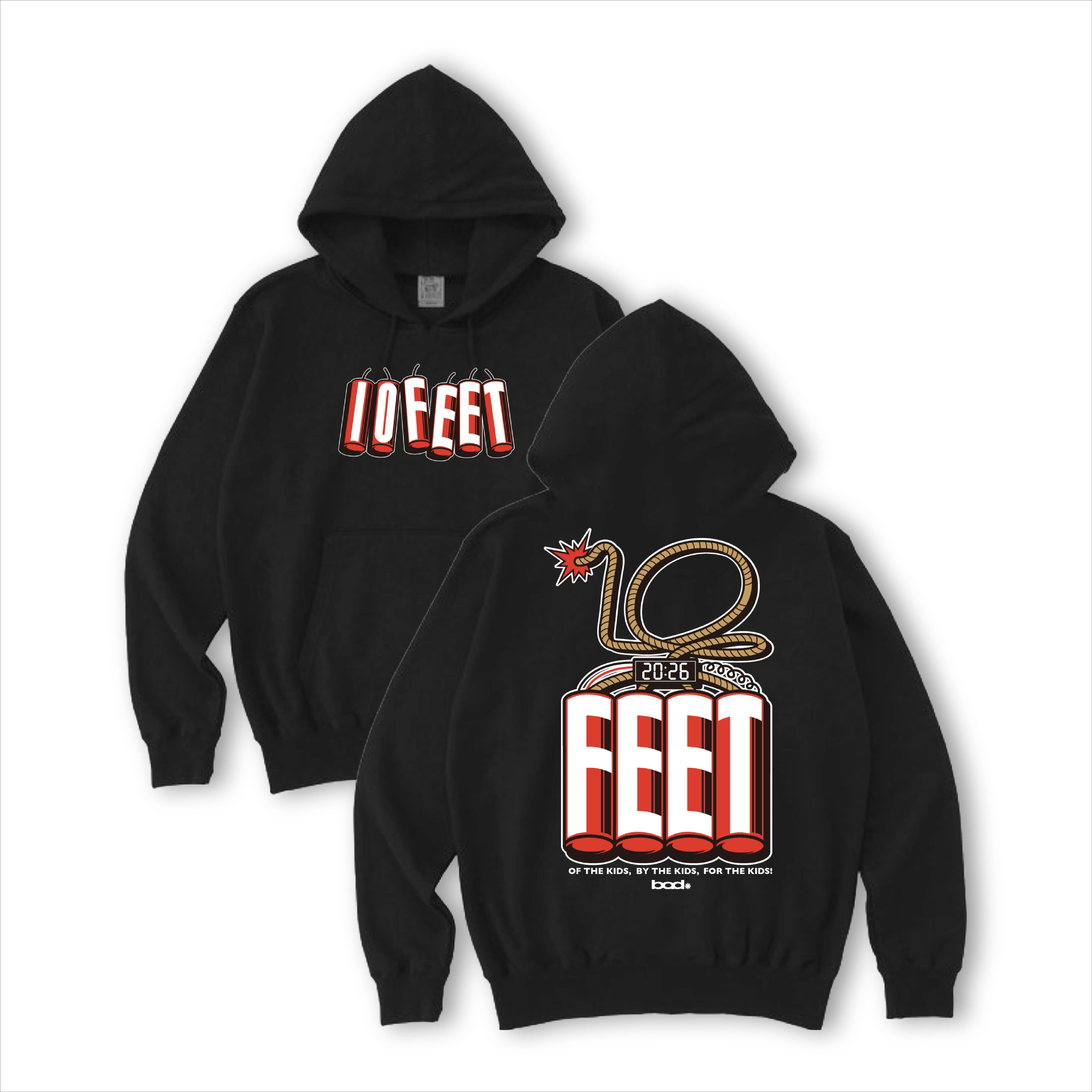 10-FEETダイナマイトプルオーバーパーカー（黒）