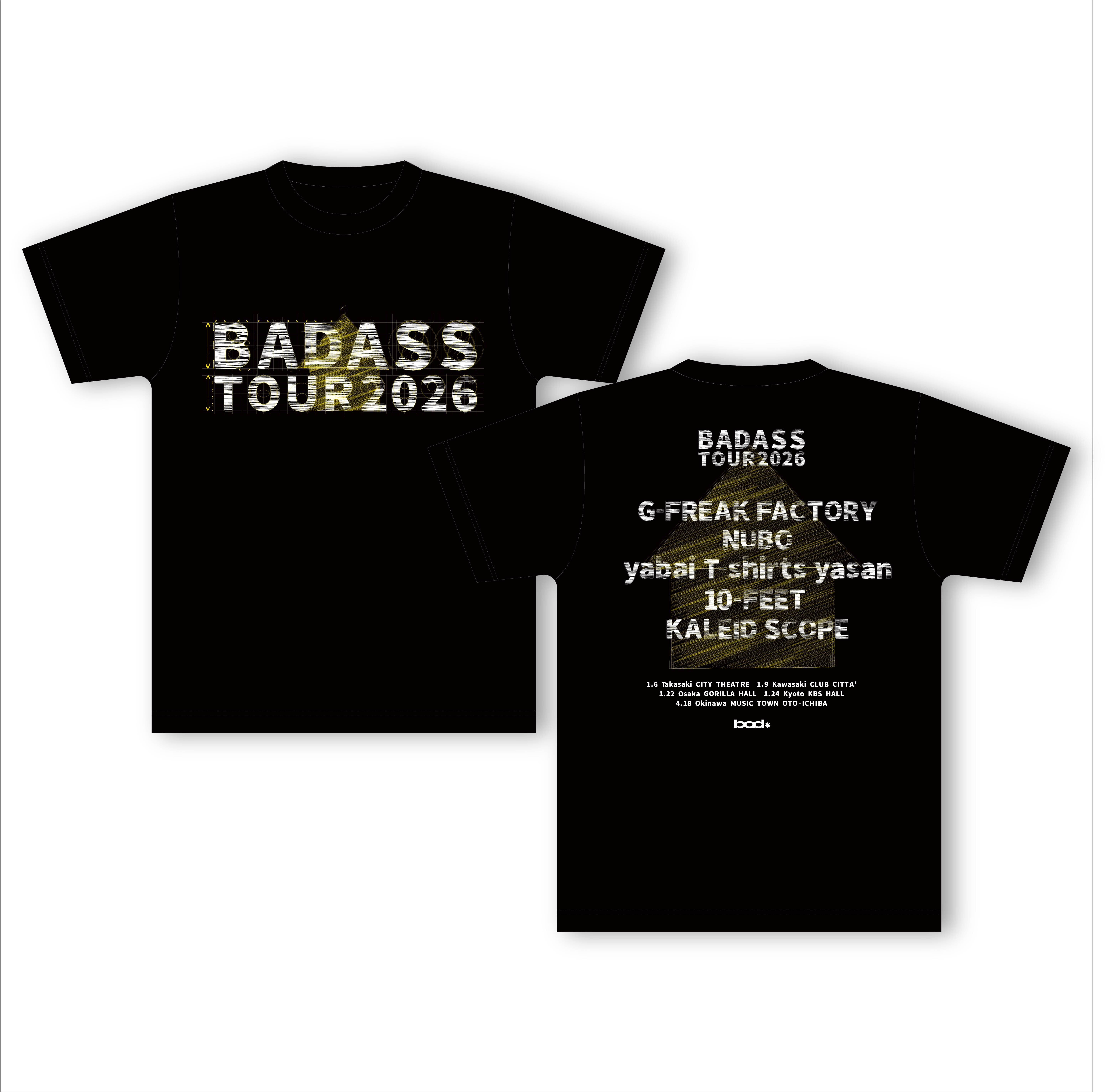 BADASS TOUR 2026 Tシャツ（黄）